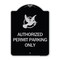 Signmission Authorized Church Parking W/ Graphic Heavy-Gauge Aluminum Sign, 24" x 18", BS-1824-24331 A-DES-BS-1824-24331 - alternate 1